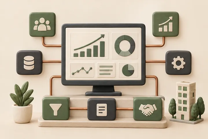 AI automation services dashboard for business growth