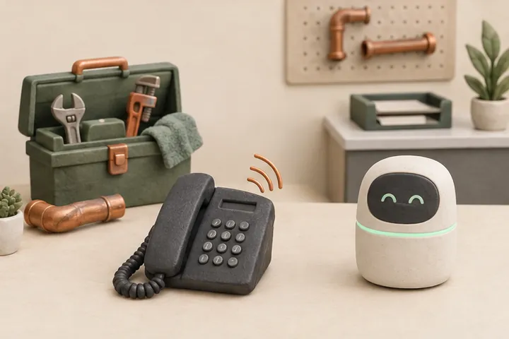 AI receptionist for plumbers answering emergency calls