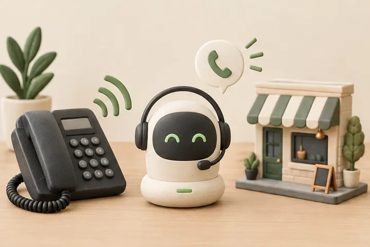 AI receptionist for small business answering phone calls