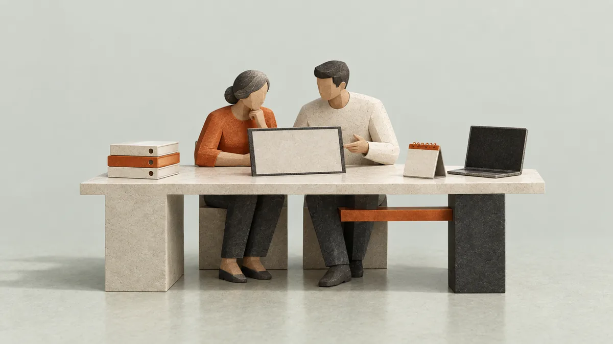 business consulting and operations support team meeting