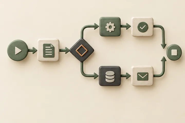Business process automation services workflow diagram