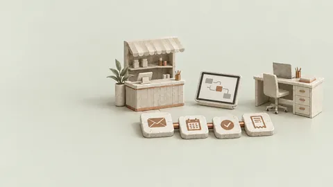 Importance of workflow automation for small business connected inquiry, scheduling, task, and invoice steps